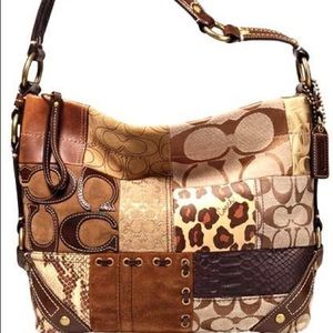Signature Coach Patchwork Hobo Bag